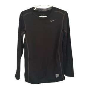 Nike Pro Combat Hyperwarm dri-fit, black long sleeve shirt boys size small